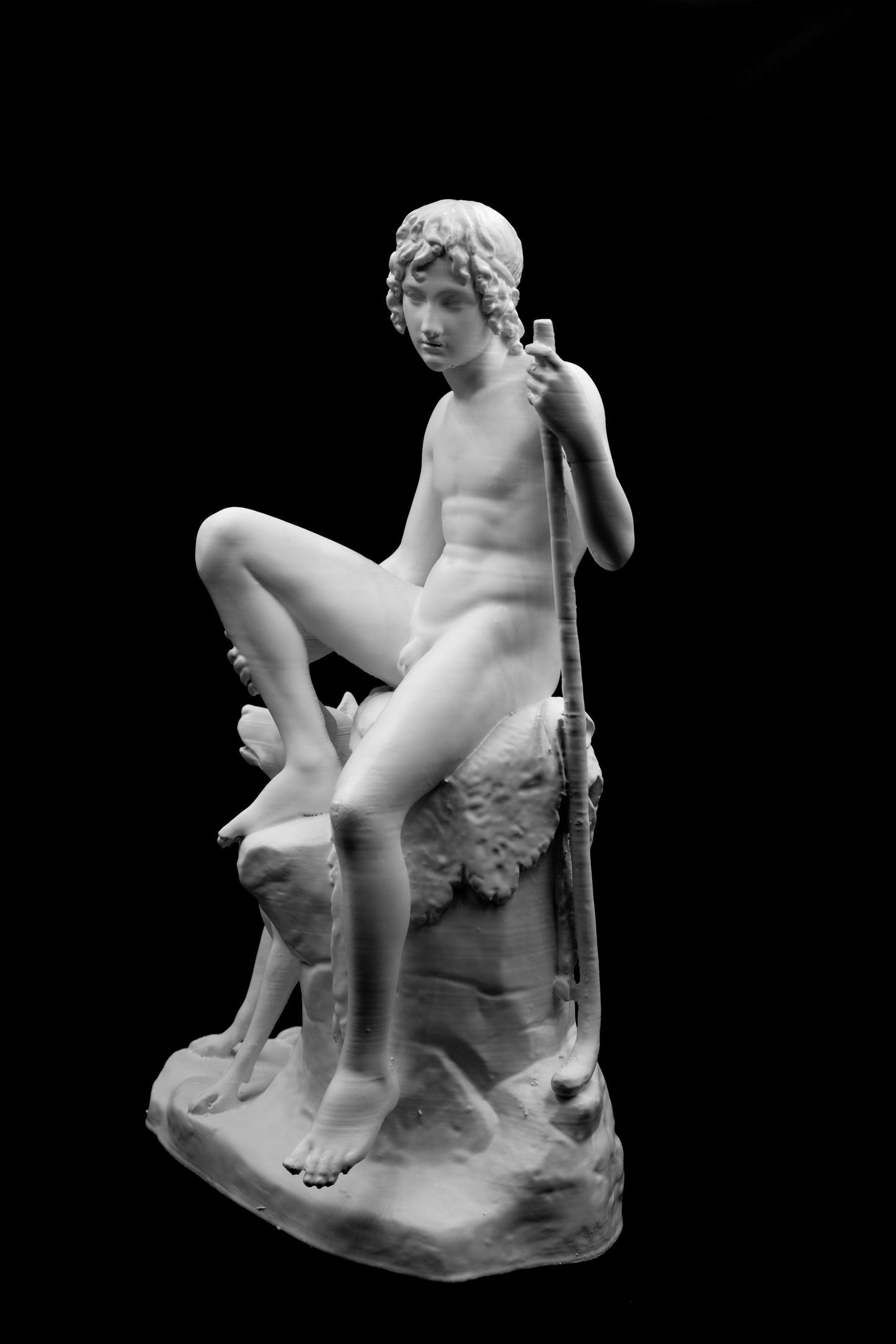 Shepherd Boy Statue - Thorvaldsen Inspired Mythological Sculpture