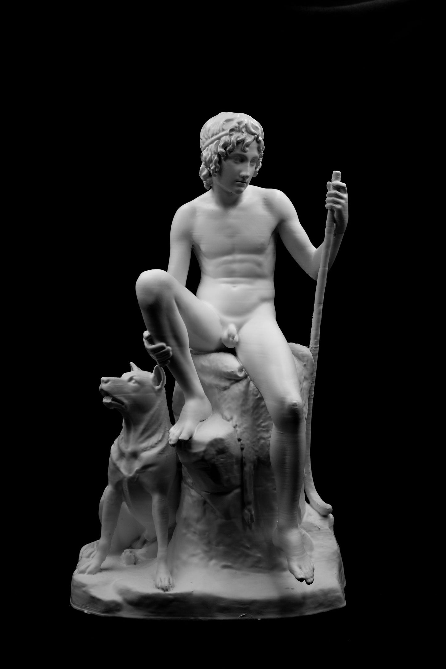 Shepherd Boy Statue - Thorvaldsen Inspired Mythological Sculpture