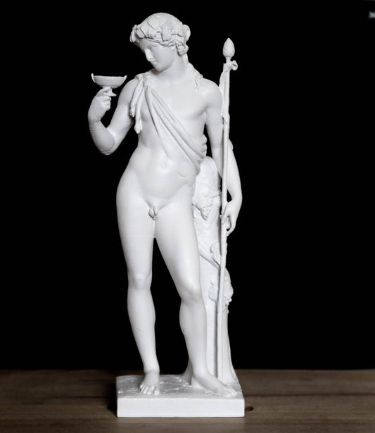 Dionysus-Bacchus Statue - Mythical Greek God and Follower Depiction