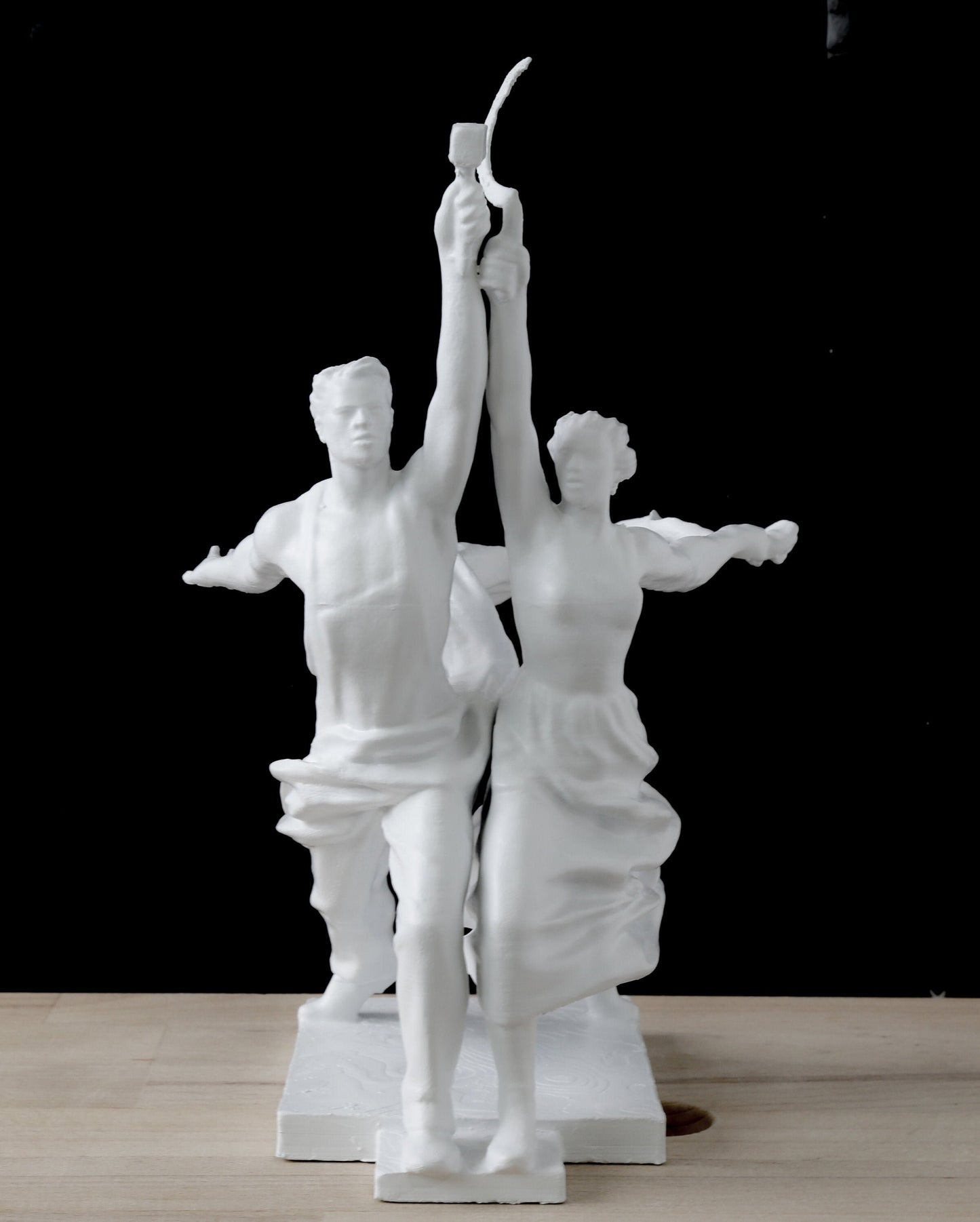 Worker and Kolkhoz Woman Sculpture - Socialist Realism Art