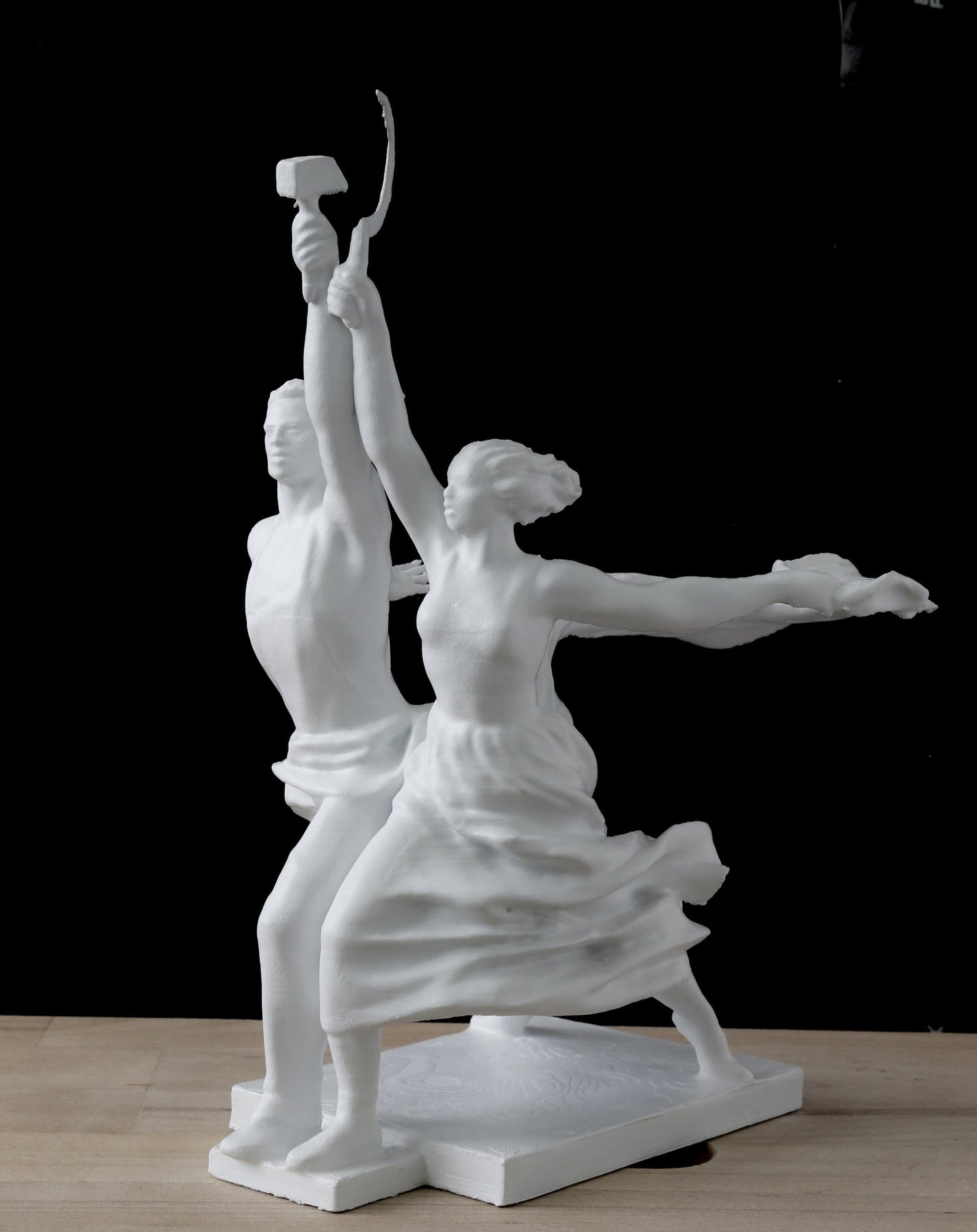 Worker and Kolkhoz Woman Sculpture - Socialist Realism Art