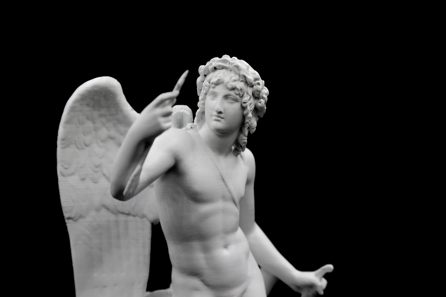 Eros |Cupid| Triumphant Statue - Thorvaldsen Inspired Mythological Sculpture Replica