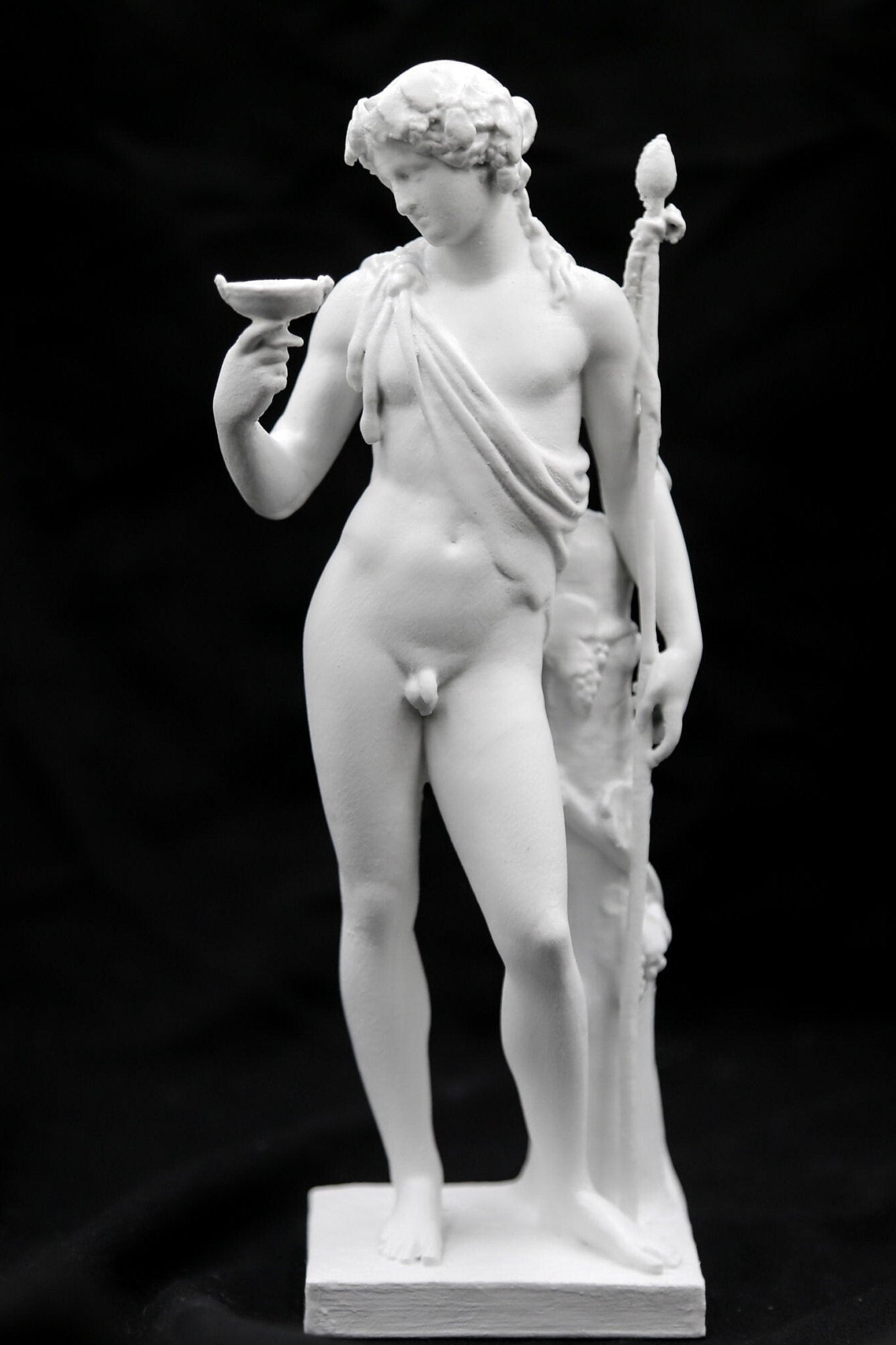 Dionysus-Bacchus Statue - Mythical Greek God and Follower Depiction