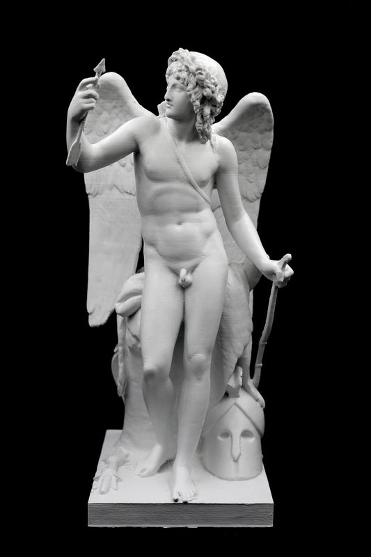 Eros |Cupid| Triumphant Statue - Thorvaldsen Inspired Mythological Sculpture Replica