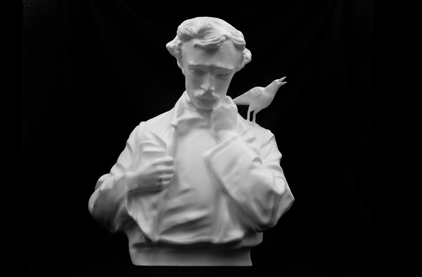 Edgar Allan Poe Bust - Gothic Literature Inspired Sculpture