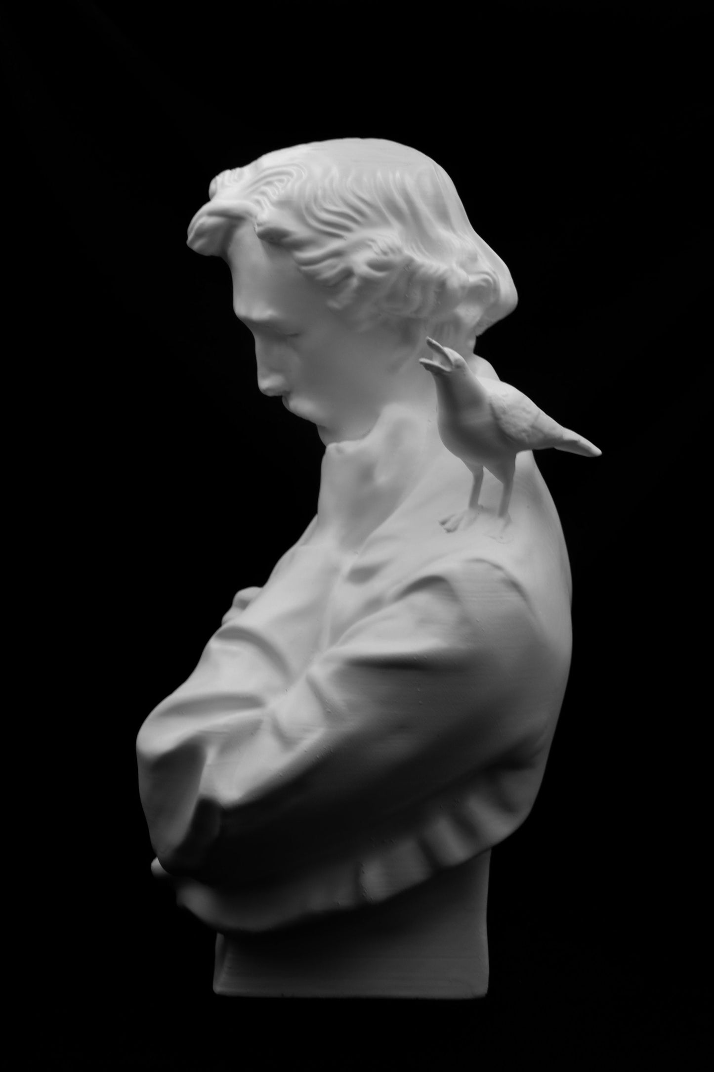 Edgar Allan Poe Bust - Gothic Literature Inspired Sculpture