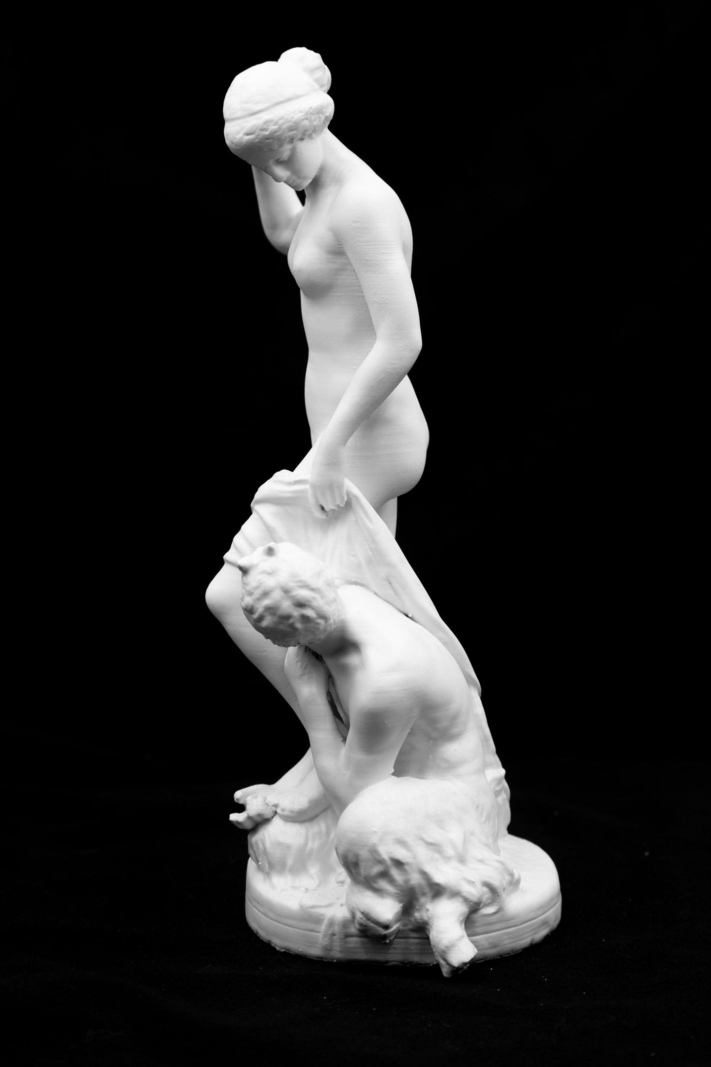 Satyr and Nymph Statue | Rustic Pan Figure & Nature Spirit Art |