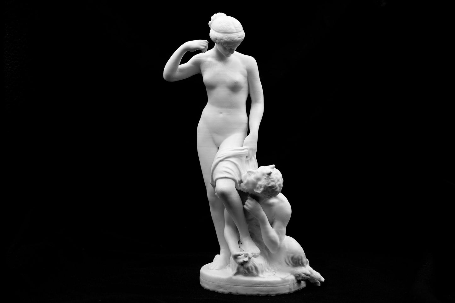 Satyr and Nymph Statue | Rustic Pan Figure & Nature Spirit Art |