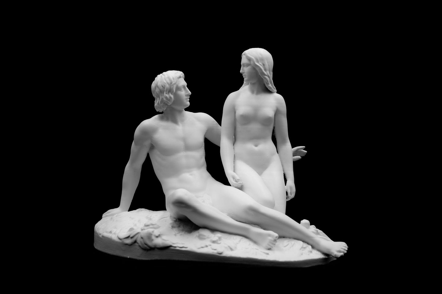 Adam and Eve Before the Fall Statue | Biblical Sculpture |