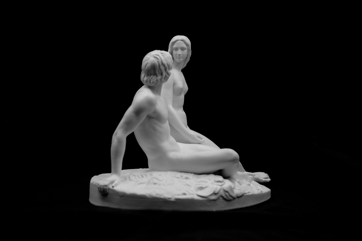 Adam and Eve Before the Fall Statue | Biblical Sculpture |